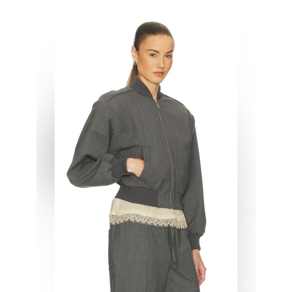 NEW HELSA Wool Blend Bomber Jacket - Picture 7 of 14